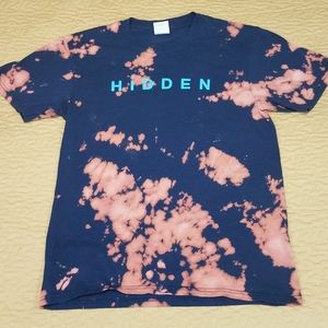Custom Bleach Dyed  T shirt Size L